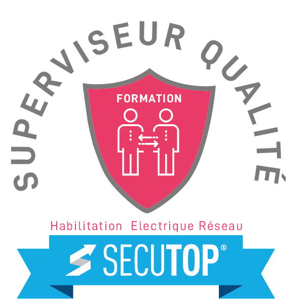 Logo superviseur qualité rose