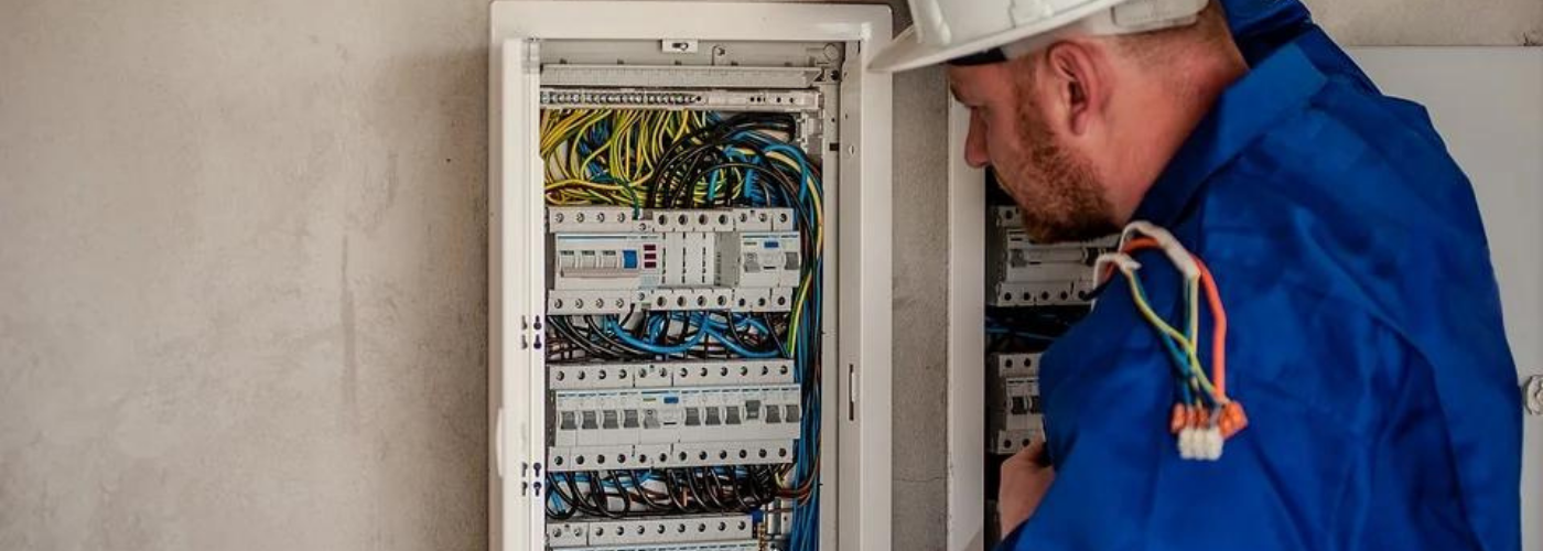 L’importance d’une habilitation électrique h0b0 homme devant panneau électrique